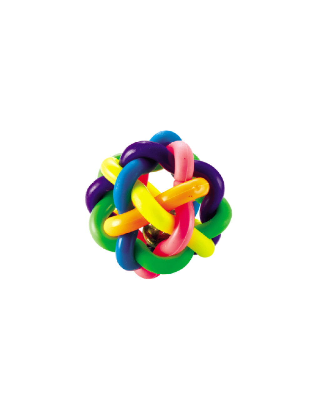 All4pets Multicolour Rubber Ball with Ring For Dogs & Cats